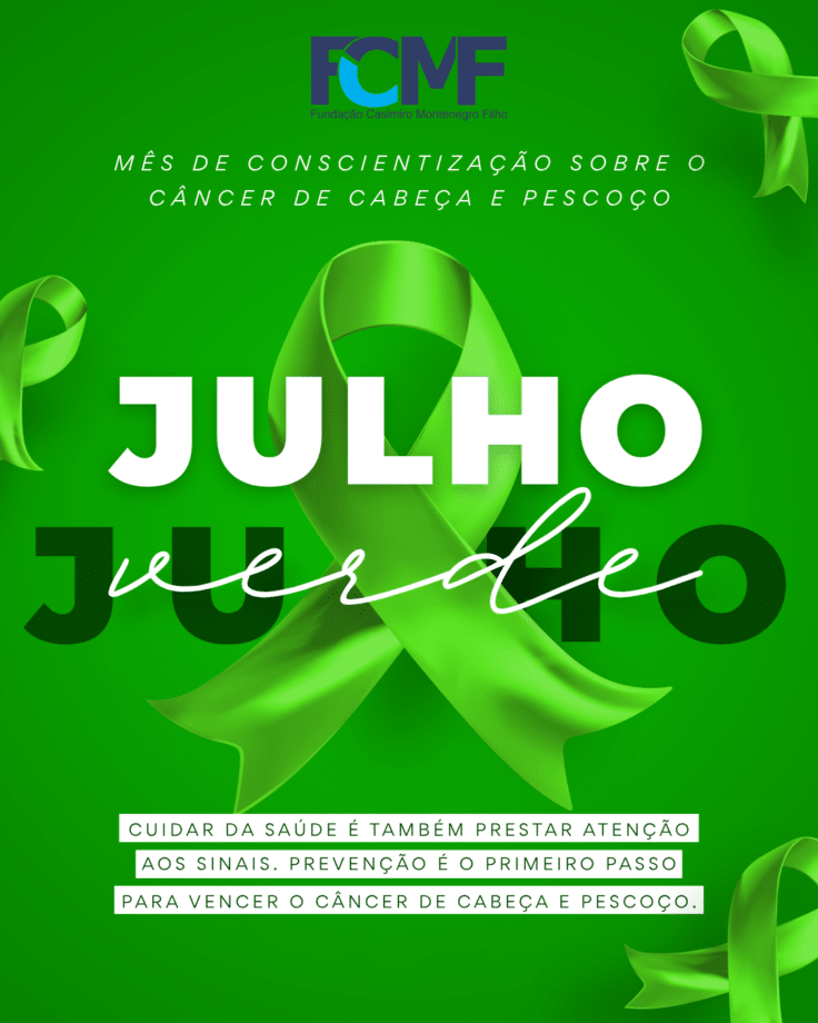 Julho Verde: Conscientização e Prevenção do Câncer de Cabeça e Pescoço 1 FOLDER JULHO VERDE