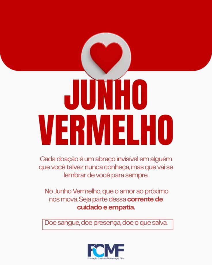 Junho Vermelho: conscientização sobre a doação de sangue 1 FOLDER JUNHO VERMELHO